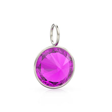 Load image into Gallery viewer, 6.50ct Kunzite 14k Solid White Gold Charm Pendant Bezel Jewelry Finding / September Birthstone / Purple Gemstone / Round Cut Amulet