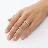 Diamond Eternity Ring / 14k Wedding Band for Her / Eternity Ring, Thick Diamond Band / Bezel Setting Eternity Band Rose Gold Ring for Wife