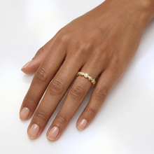Load image into Gallery viewer, Diamond Eternity Ring / 14k Wedding Band for Her / Eternity Ring, Thick Diamond Band / Bezel Setting Eternity Band Rose Gold Ring for Wife