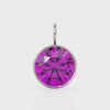 6.50ct Kunzite 14k Solid White Gold Charm Pendant Bezel Jewelry Finding / September Birthstone / Purple Gemstone / Round Cut Amulet