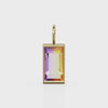 1.50ct Ametrine 14k Yellow Solid Gold Charm Pendant Bezel Jewelry Finding / November  Birthstone / Bicolor Gemstone / Baguette Cut Amulet