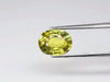 Certified 2.54ct VS Oval Yellow Green Sapphire - Unheated, Songea Tanzania Gem
