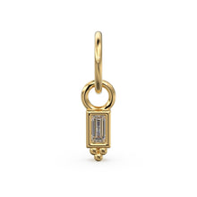 Load image into Gallery viewer, TINY Boho Baguette Diamond Charm Pendant / 14k 18k Solid Gold Charm Pendant / Baguette Diamond Pendant / Petite Diamond Charm / Tiny Pendant - Jalvi &amp; Co.