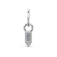 Load image into Gallery viewer, TINY Boho Baguette Diamond Charm Pendant / 14k 18k Solid Gold Charm Pendant / Baguette Diamond Pendant / Petite Diamond Charm / Tiny Pendant - Jalvi &amp; Co.