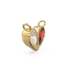 Load image into Gallery viewer, 0.70ct Jumbo Sweetheart Ruby Diamond Heart Solid Gold Pendant Gift for him or her / Love Charm - Jalvi &amp; Co.