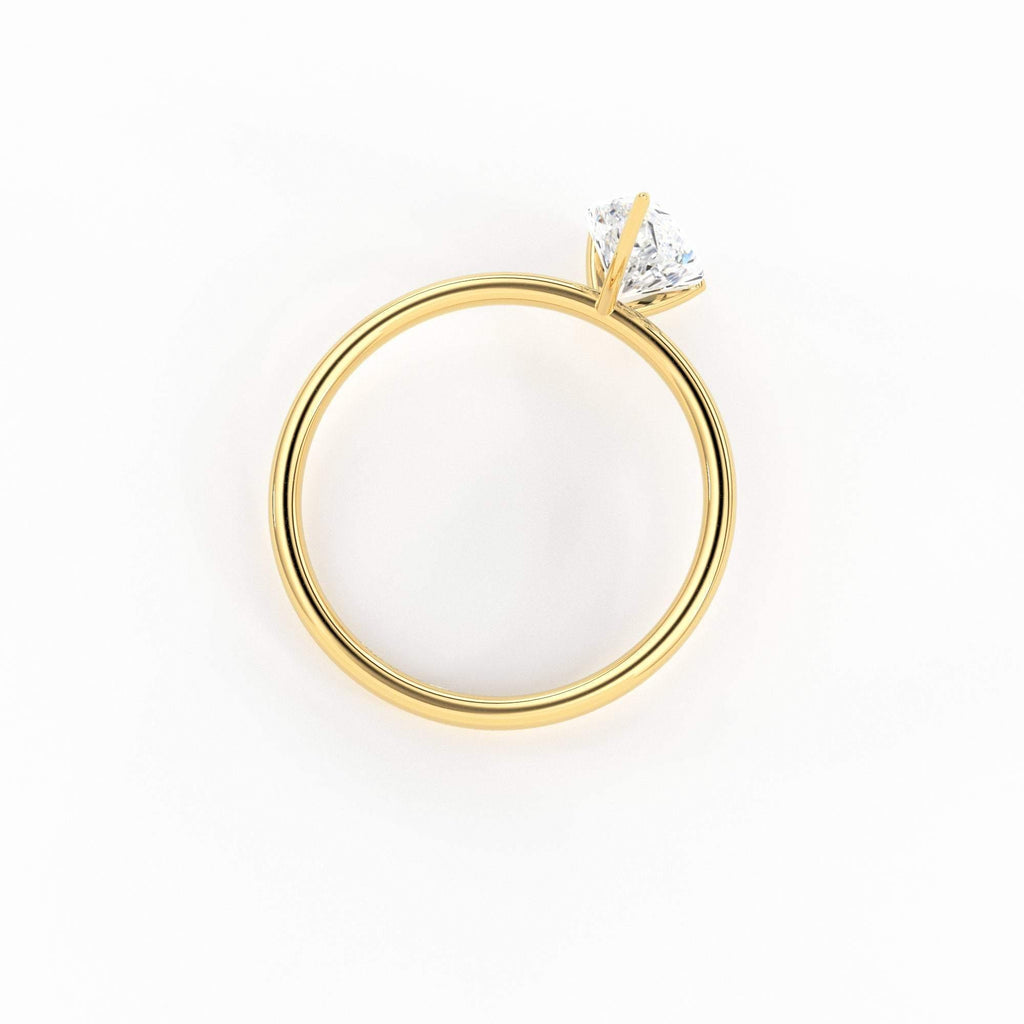 1.02 Carat Pear Cut Diamond Engagement Ring / Solitaire Pear Cut Diamond / Natural Diamond Prong Set Promise Ring / Proposal 14k Gold Ring - Jalvi & Co.