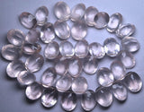 1 Match Pair, Super Rare Aaa Natural Rose Quartz Faceted Oval Briolettes Calibrated Size 10X14mm