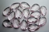 1 Match Pair,Rose Pink Quartz Faceted Pear Shape Briolettes Calibrated Size 14X20mm