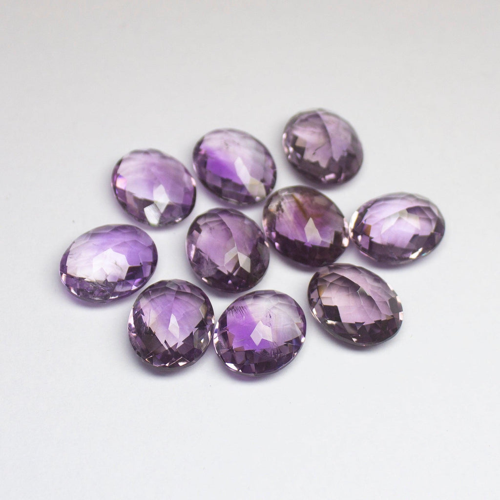 1 matching pair Natural Pink Amethyst Faceted Oval Cut Shape Loose Gemstone 17x14mm - Jalvi & Co.