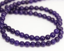 Load image into Gallery viewer, 1 Strand Amethyst Purple Jade Smooth Round Gemstone Loose Beads Strand 8mm 15&quot; - Jalvi &amp; Co.