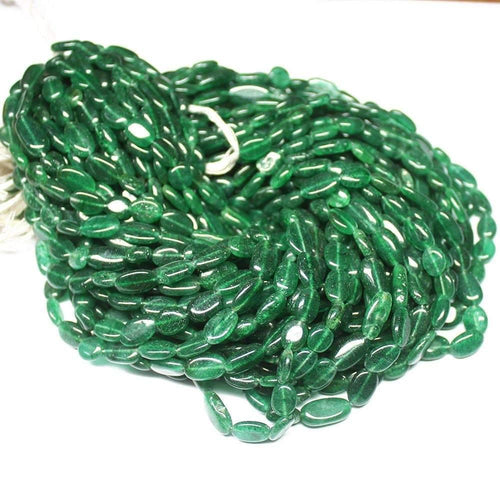 1 Strand Green Jade Natural Smooth Oval Gemstone Loose Beads Strand 8mm 15mm 13