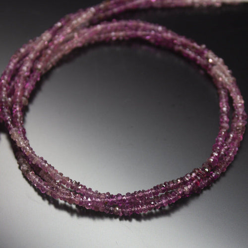 1 Strands Pink Tourmaline Faceted Rondelle, Faceted Beads,Natural Gemstone Pink Beads,Natural Faceted Beads 3mm 13 inch - Jalvi & Co.