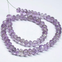 Load image into Gallery viewer, 10.5 inch, 5mm 6mm, Pink Amethyst Faceted Rondelle Beads, Amethyst Beads - Jalvi &amp; Co.