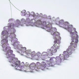 10.5 inch, 5mm 6mm, Pink Amethyst Faceted Rondelle Beads, Amethyst Beads