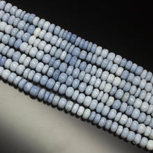 Load image into Gallery viewer, 10 inch, 8mm, Blue Opal Shaded Smooth Rondelle Shape Gemstone Beads Strand, Opal Beads - Jalvi &amp; Co.