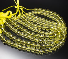 Load image into Gallery viewer, 10 inch, 8mm, Lemon Quartz Faceted Round Beads Necklace, Quartz Beads - Jalvi &amp; Co.