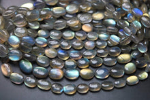 Load image into Gallery viewer, 10 Inch Strand, Finest Quality,Blue Flashy Labradorite Smooth Oval Shape, 8-11mm - Jalvi &amp; Co.