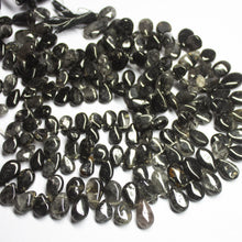 Load image into Gallery viewer, 10 inches, 10-14mm, Natural Black Rutile Smooth Plain Pear Drops Briolette Gemstone Beads - Jalvi &amp; Co.