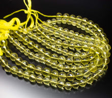 Load image into Gallery viewer, 10 inches , 10mm, Lemon Quartz Faceted Round Beads Necklace, Quartz Beads - Jalvi &amp; Co.