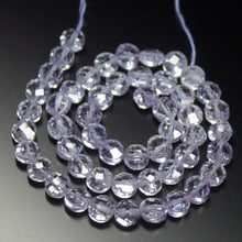 Load image into Gallery viewer, 10 inches, 5mm, Light Blue Zircon Faceted Coin Briolette Beads Strand, Zircon Beads - Jalvi &amp; Co.