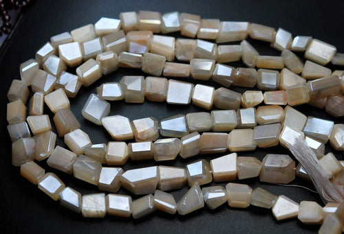 10 Inches Strand,Mystic Moonstone Faceted Nuggets, 10-11mm - Jalvi & Co.