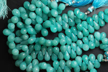 Load image into Gallery viewer, 10 Pcs Finest Quality Natural Amazonite Faceted Drops Shape 10-11mm Size - Jalvi &amp; Co.