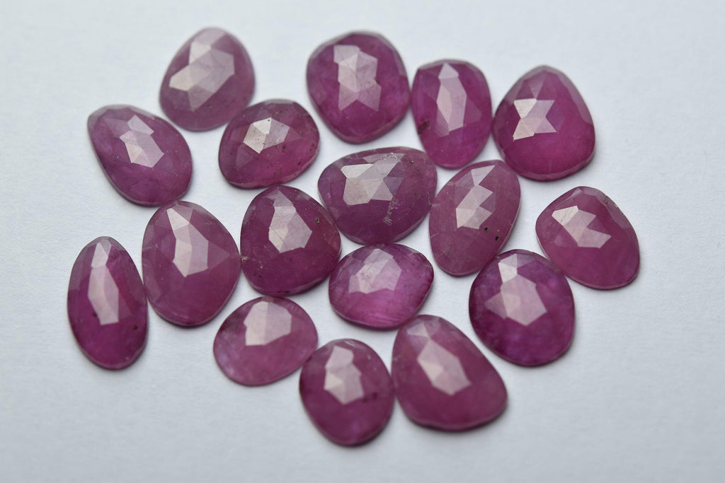 10 Pcs, Natural Pink Sapphire Faceted Loose Gemstone Beads Size, 10-12mm - Jalvi & Co.