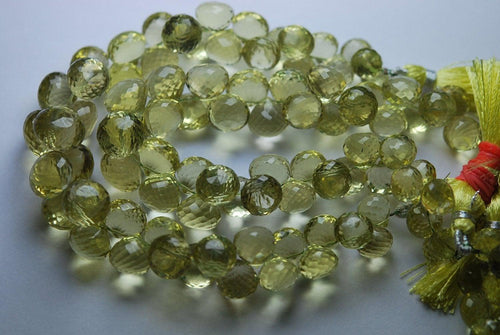 10 Pcs Of ,Best Quality Green Lemon Quartz Micro Faceted Onion,Size 10-11mm - Jalvi & Co.