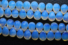 Load image into Gallery viewer, 10 Pcs Of ,Superb-Finest Quality,Opal Blue Quartz Faceted Pear Shape Briolettes, 10X14mm Size, - Jalvi &amp; Co.