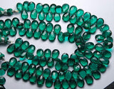 10 Pcs,Superb-Finest Quality, Rama Green Quartz Faceted Pear Shape Briolettes, 7X10mm Size,