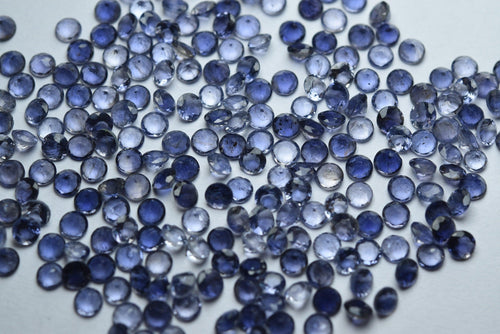10 Pieces, Aaa Quality,Superb-Finest Quality Iolite Faceted Cut Stone Coins Shape, 3mm Size Loose Stones - Jalvi & Co.