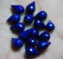 Load image into Gallery viewer, 10 Pieces Lapis Lazuli Faceted Tear Drops Briolette&#39;s 10mm Approx. - Jalvi &amp; Co.