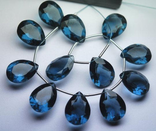 10 Pieces Set,London Quartz Faceted Pear Briolettes 12X16mm Large Size Calibrated Size - Jalvi & Co.