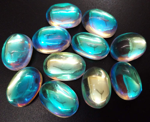 10 Rainbow Quartz Smooth Oval Cabochons 15-17mm - Jalvi & Co.
