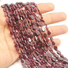 Load image into Gallery viewer, 10 Strand Lot Rhodolite Garnet Smooth Pear Drop Gemstone Loose Beads 7mm 8mm 13&quot; - Jalvi &amp; Co.