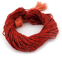 Load image into Gallery viewer, 10 Strands Red Coral Smooth Heishi Wheel Tiny Beads Strand 12 inches 2mm - Jalvi &amp; Co.