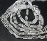 10 Strands White Quartz Smooth Rectangle Gemstone Loose Spacer Beads 5mm 10mm 14