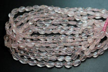 Load image into Gallery viewer, 10 x 13 Inch Strand, Natural Rose Quartz Faceted Oval Nuggets, 6-7mm Size - Jalvi &amp; Co.