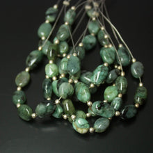 Load image into Gallery viewer, 10 x 7pcs, 8-10mm, Natural Green Emerald Smooth Oval Beads, Emerald Beads - Jalvi &amp; Co.