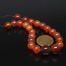 Load image into Gallery viewer, 10 x Natural Orange Carnelian Smooth Round Gemstone Beads Strand 7&quot; 8mm 8mm - Jalvi &amp; Co.