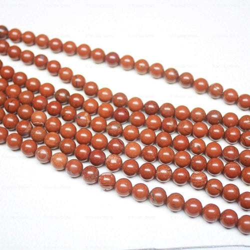 10 x Natural Red Jasper Smooth Round Ball Loose Gemstone Beads Strand 8mm 15