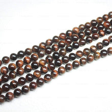 Load image into Gallery viewer, 10 x Natural Red Tigers Eye Smooth Ball Round Gemstone Loose Beads Strand 15&quot; 6mm - Jalvi &amp; Co.