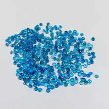Load image into Gallery viewer, 100 Pc 2mm Natural Apatite Round Cut Neon Blue Untreated Gemstones Wholesale Lot - Jalvi &amp; Co.