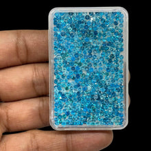Load image into Gallery viewer, 100 Pc 2mm Natural Apatite Round Cut Neon Blue Untreated Gemstones Wholesale Lot - Jalvi &amp; Co.