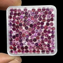 Load image into Gallery viewer, 100 Pcs Natural Rhodolite Garnet 2.5mm Round Cut Loose Untreated Gemstones Lot - Jalvi &amp; Co.