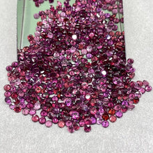 Load image into Gallery viewer, 100 Pcs Natural Rhodolite Garnet 2.5mm Round Cut Loose Untreated Gemstones Lot - Jalvi &amp; Co.