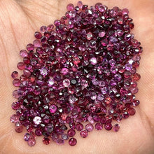 Load image into Gallery viewer, 100 Pcs Natural Rhodolite Garnet 2.5mm Round Cut Loose Untreated Gemstones Lot - Jalvi &amp; Co.