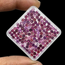 Load image into Gallery viewer, 100 Pcs Natural Rhodolite Garnet 2.5mm Round Cut Loose Untreated Gemstones Lot - Jalvi &amp; Co.