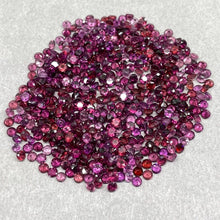 Load image into Gallery viewer, 100 Pcs Natural Rhodolite Garnet 2.5mm Round Cut Loose Untreated Gemstones Lot - Jalvi &amp; Co.