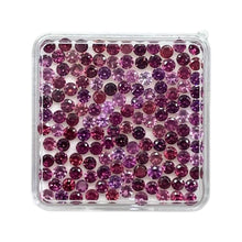 Load image into Gallery viewer, 100 Pcs Natural Rhodolite Garnet 2.5mm Round Cut Loose Untreated Gemstones Lot - Jalvi &amp; Co.